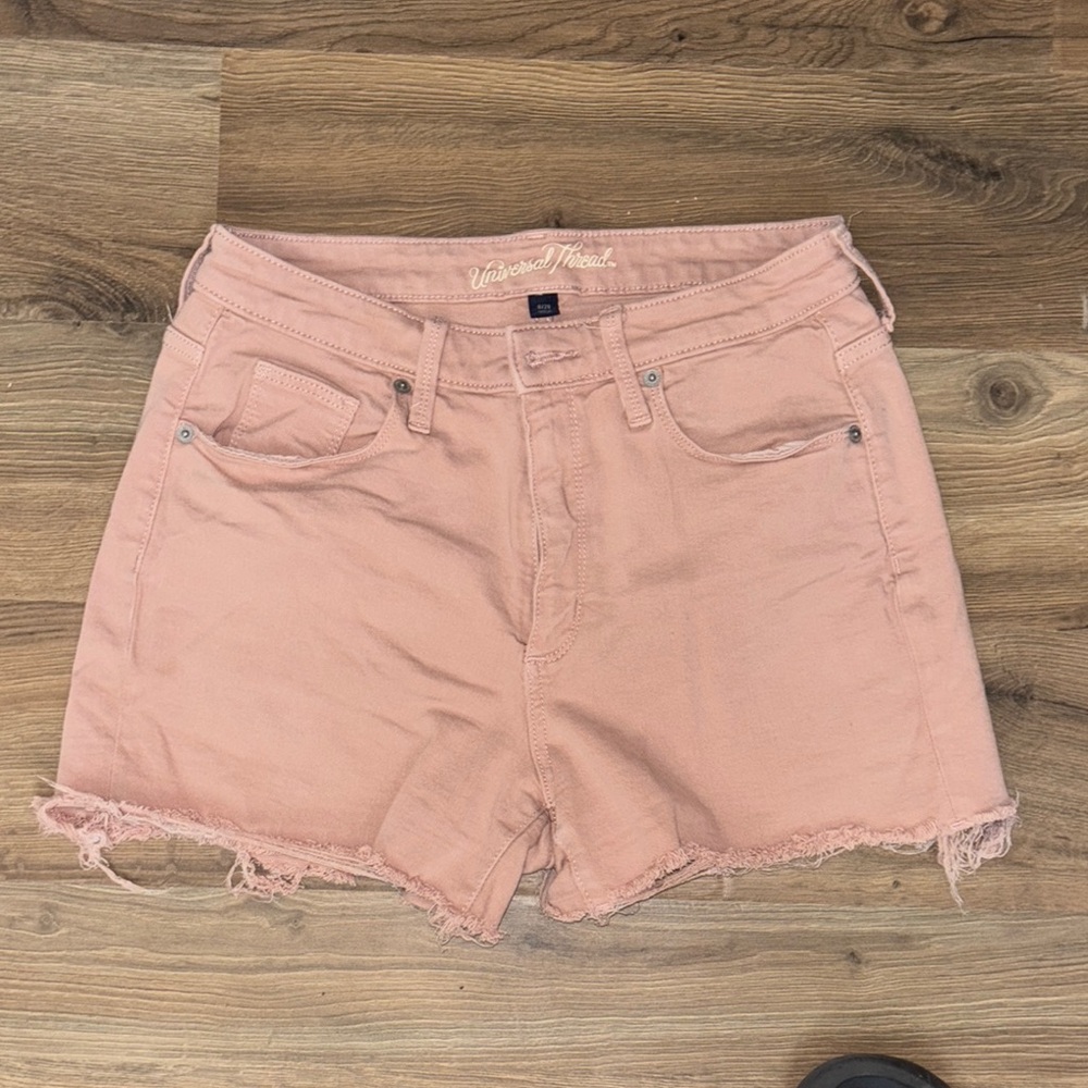 Wild Fable Pink Jean Shorts Raw Hem